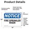 Signmission Fire Sprinkler Riser OSHA Notice Sign, Vinyl Decal, 14in W x 10in L, 2PK OS-2PACK-NS-D-1014-L-12683 - alternate 2